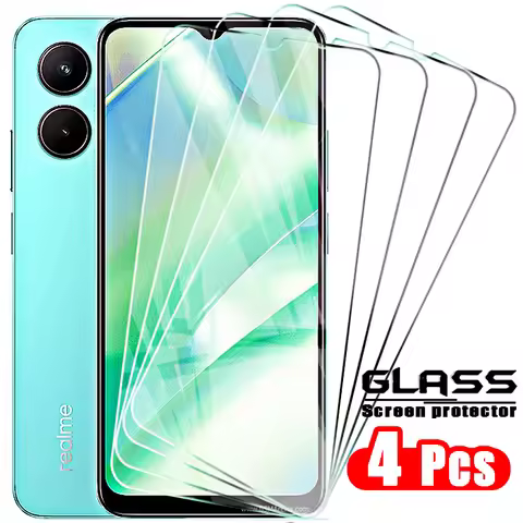 4pcs Protective Glass for Realme C33 2023 C35 C31 C30s C25 C21y C20A C11 C12 C15 C17 C3 X3 Superzoom