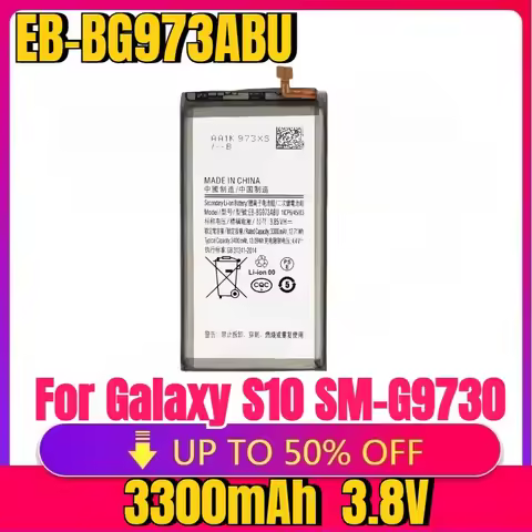 New EB-BG973ABU 3.8V 3300mAh Phone Battery For Galaxy S10 SM-G9730 SM-G973F/DS SM-G973U SM-G973W EB-
