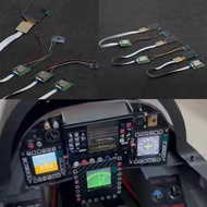 Flight Simulator Cockpit Instrument Panel Attitude Indicator/Compass/Radar 1.3inch Screen for RC Fix