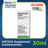 ANTIOX Mebendazole Anthelminthic 20mg / mL Suspension 30mL