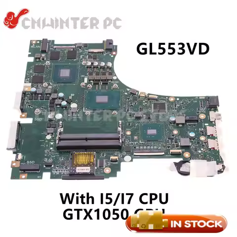 NOKOTION GL553VD Mainboard For ASUS ROG GL553VD FX53VD ZX53V GL553VW GL553VE Motherboard with I5/I7 