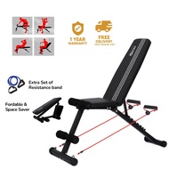 Zero Healthcare Gym Weight Bench-X Multipurpose Extra Resistant Band Multipurpose Adjustable Bench G