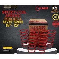 SPORT COIL SPRING PERODUA MYVI D20N 18"- 25" GAB