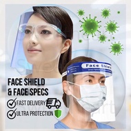 Ready stock Face Shield Anti Virus Face Protection hood eye protection Anti-saliva Extra Protection anti fog anti splat