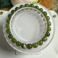 天然岫玉青提奶蓋手串 7.8mm