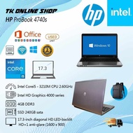 Laptop HP ProBook 4740s - LED 17.3 "inch - Intel®Core™i5 3rd Gen / Ram 4GB &amp; SSD 240GB used