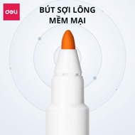[COMBO 3/1] Deli brush pen writes on many multi-colored faces, 8-color erasable whiteboard marker-S5