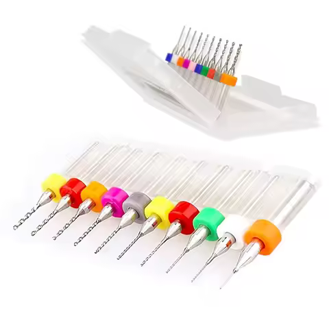 XCAN Drill Bit Set PCB Circuit Board Gun Drill Bit 1/8'' Shank Micro Drilling Tool Bit