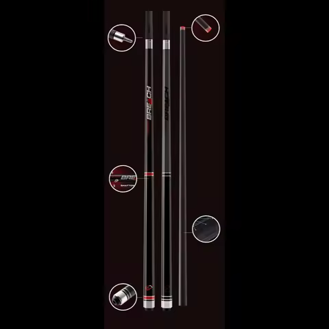 Cuetec 58Inch Cynergy Breach Ghost Carbon Fiber Break Billiard Pool Cue Stick 12.75mm