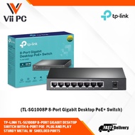 Tp-Link TL-SG1008P 8-Port Gigabit Desktop Switch with 4-Port PoE, Plug and Play, Sturdy Metal w/ Shielded Ports