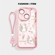 VRQR for Tecno Spark 40C Spark 40 Pro Plus Spark 40 Pro+ 4G 5G KM6 KM7 Casing Lovely Cat and Rabbit 