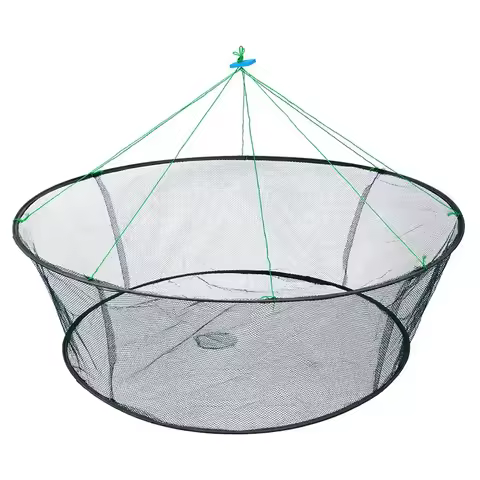 80CM/100CM/150CM/200CM Loose mouthed Foldable Shrimp Catcher Water Tank Throwing Net Fish Bait Cage