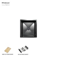 Vulcano Series VN4046 Black stainless steel handmade nano sink