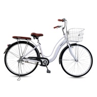 OSAKA จักรยานแม่บ้าน รุ่น Rikko 24"/26" ตะกร้า ตะแกรงสแตนเลส ขาตั้งคู่ วงล้ออัลลอย