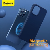 Magnetic Case for iPhone 12 Pro Max Silica Gel Magnetic Case Back Cover for iPhone 12 mini 12 Pro Ad