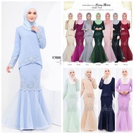 Kurung Lace Ibu Anak Baju kurung moden sulaman lace 704# mini kurung kurung moden kurung peplum baju tunang nikah