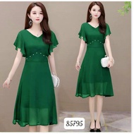 2-LAYER VOLUME DRESS WITH JEWELS, DESIGNED WITH SMOOTH, NON-PRESSED PATTERNS, LUXURY AND STYLISH