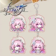Anime Honkai Star Rail Elysia Chibi Acrylic transparent keychain, backpack and bag decoration access