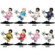 Football Super Star Messi Haaland Mbappe Dembele Bellingham Muller Suarez Vinicius Block Figure Toy