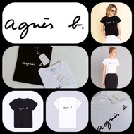 Agnes b T恤 黑色/白色