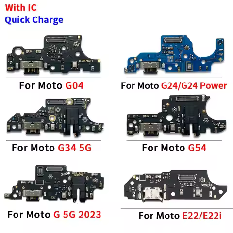 USB Charger Port Connector Charging Socket Plate Board Flex For Moto G Pure G31 G04 G14 G24 Power G4