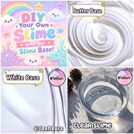 Fonfleurs Slimes 🇸🇬 BASE SLIME (Transparent / White / Butter ) No Scent Simulation Base Toy DIY Putt