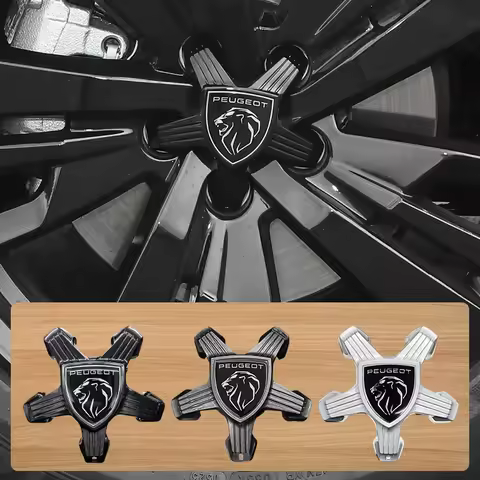 4PCS 98366785XK YL022040XK 60mm 135mm 5-Pin Wheel Center Caps Hub Covers for Peugeot 308 408 508 300