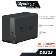 Synology DS223 2 Bays NAS DiskStation with Quad Core CPU, 2GB Memory, 2-Bays NAS Storage