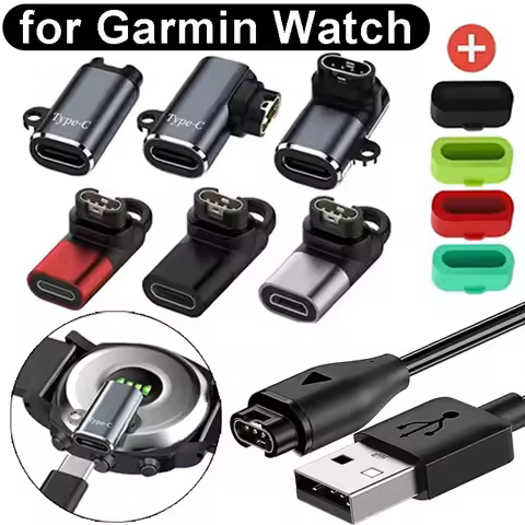 Watch Charger Micro USB Type-C Adapter For Garmin Fenix 8 7X/6/6S/6X Portable Charger Converter for 