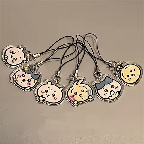 yiji Cartoon Cute Style Hachiware うさぎ USAG ちい./かわ Mobile Phone Chain Acrylic Mobile Phone Pendant La