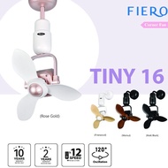 DEKA FIERO TINY 16" Ceiling Fan/Wall Fan Designer Motor DC Remote 16" Inch 3 Blade ABS
