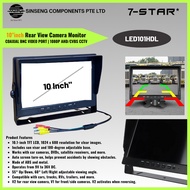 7-STAR* 10 Inch LED Monitor with 2 Coaxial BNC Video Input | 1080P AHD/CVBS CCTV Support | Live-View