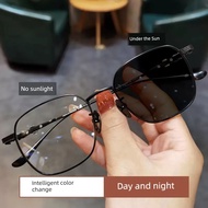 spek mata viral spek mata silau Photochromic Glasses Myopia with Degree Men's Handsome Square Anti-B