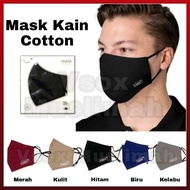 3 layer mask kain cotton/ washable and reusable face mask