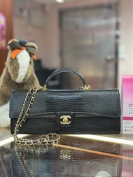 ✨門市現貨 無需預約✨ 💕歡迎截圖查詢💕 chanel bag 黑色蜥蜴 黑金