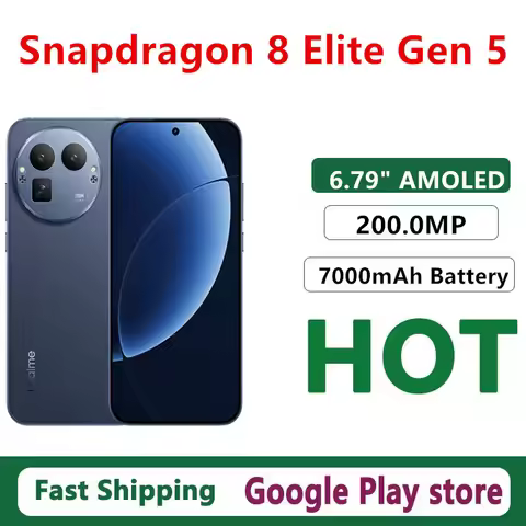 Original Realme GT 8 Pro Mobile Phone OTA 6.79" AMOLED 200.0MP 7000mAh 120W Charge Snapdragon 8 Elit
