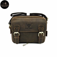 Rush Rider Full Cow Leather Sling Bag Men Shoulder Bag Cross Body Messenger Leather Bag Beg Silang K