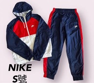 九成新  Nike男風衣外套加褲子 整套BV3026-410 尺寸S號