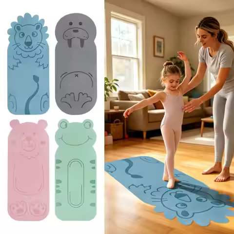 Non-Slip Yoga Mat Adapts Kids Yoga Mat Fitness Soundproof Exercise Mat Cartoon Animal Children's Yog