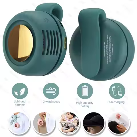 Waist-Mounted Bladeless Fan USB-C Rechargeable Portable Handheld Fan 360°Adjustable Outdoor Bladeles