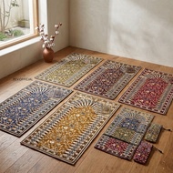 Travel Prayer Rug with Raudah Motif, Small Wallet Prayer Rug