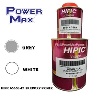 HIPIC 6556G 4:1 2K EPOXY PRIMER e1Liter With HARDENER e250ML (2K SURFACER GREY / WHITE)