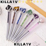 KILLA1V Natural Pen, Medium Point Genuine Ballpoint Pen, Natural Smooth Writing Meaningful Gemstone 