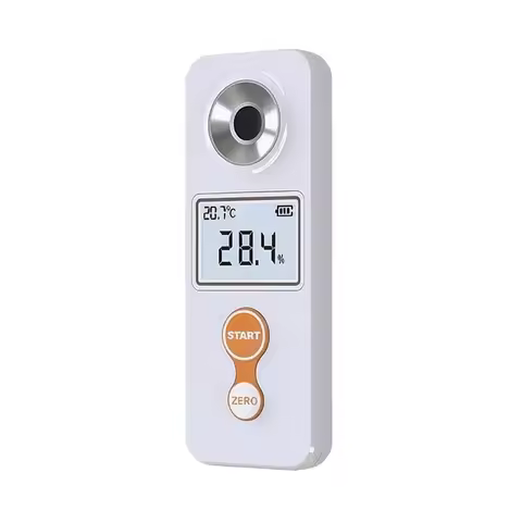 Digital Rechargeable Refractometer 0-53% For Brix Glucose Meter With Backlit LCD For Winemaking Coff