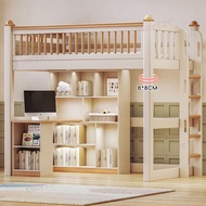 All Solid Wood Bunk Bed Double Layer Bed With Space Loft Bed Single Upper Layer Children's Bunk Bed 