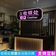 Neon Light PLEASE ORDER PAY HERE, PLEASE PAY AT COUNTER, CASHIER 收银台 双面吊牌 发光牌 E7