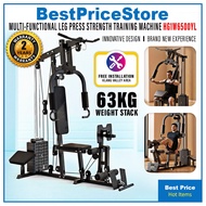 BPS INSTALL FEXPERT FWM 14in1 1Way Multi Function Home Gym Station 63kg Fitness Workout Press Machin