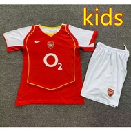 2004  Arsenal home Retro kids kit football shirt henry Football uniforms