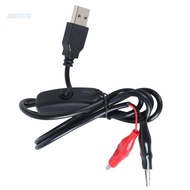【3C】 Test Cilp 5V Power Cable with Switching Button for Multimeter Car Home