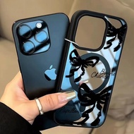 Bow Aesthetic Magsafe Casing Samsung S26 A27 A37 A57 A07 A17 A06 A56 5G A55 S24 Fe A16 S24 Ultra A26